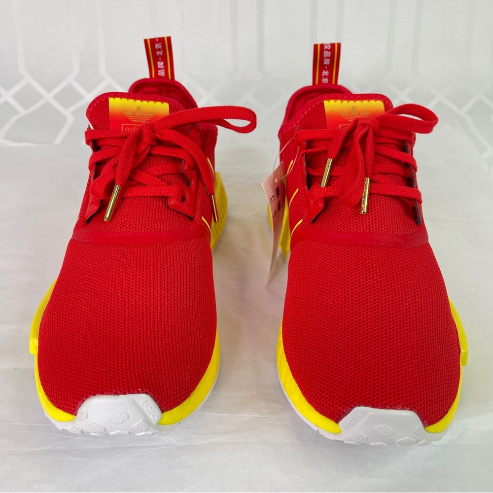 Adidas NMD R1 Beijing Active Red Bright Yellow Sneakers Men's Size 9.5 NWT